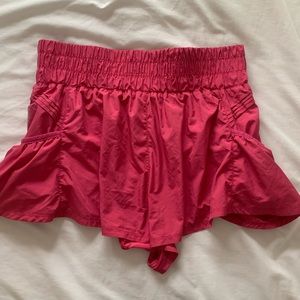 Free People-Get your flirt on shorts. Lightly worn, size medium, and pink.
